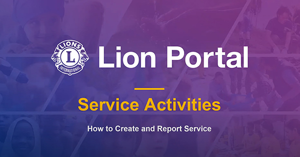 Lion Portal Service Activities Create and Report